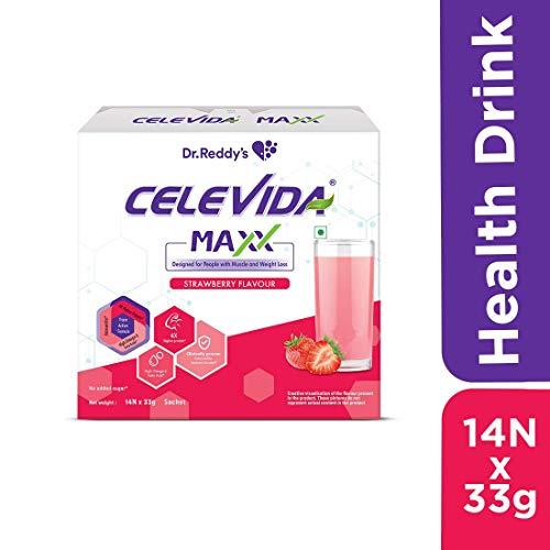 Celevida Maxx Celevida Maxx Dr. Reddy’s - High-Protein and Immunity Supplement to support muscle health and immunity | Strawberry Flavour  | 462 gms (14 sachets x 33g)