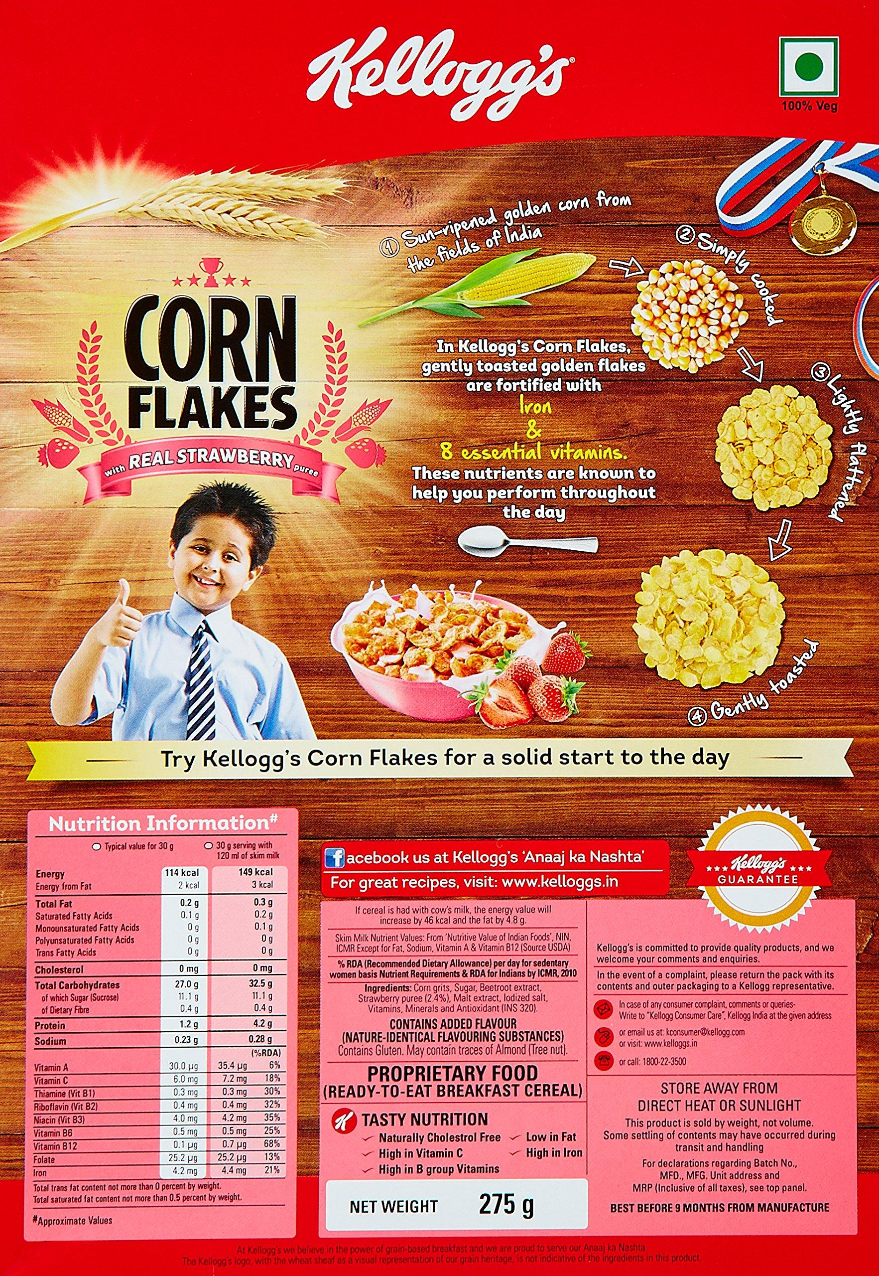 Kellogg's Kellogg's Corn Flakes, Strawberry, 275g