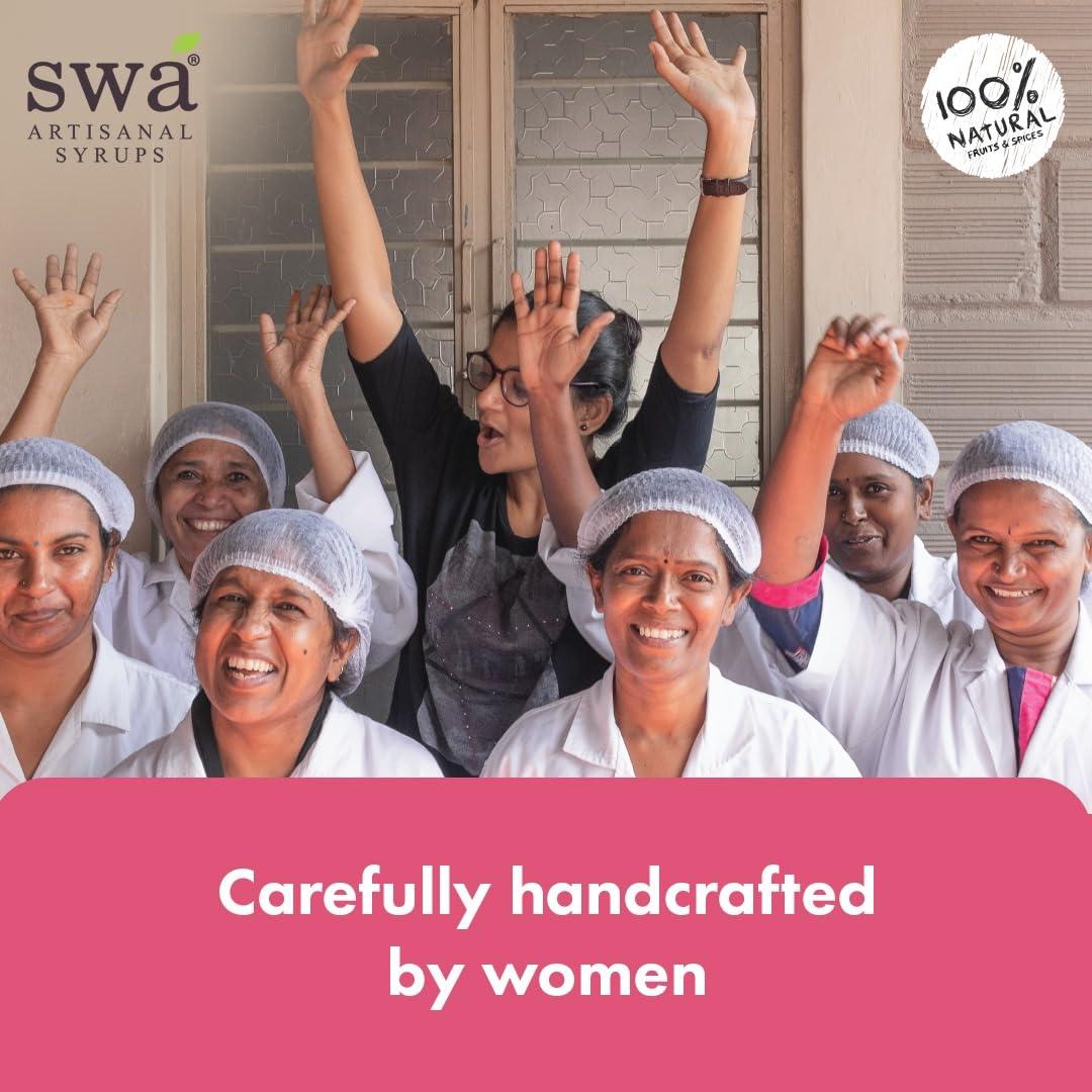 Swa Artisanal Syrups Swa Artisanal Fruit Flavoured Syrup of 500 ml Bottle | Ready to mix | 100% Natural | Cocktail & Mocktail Mixers | Makes 16-20 Drinks (Watermelon)