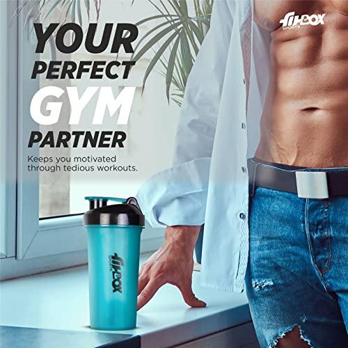 FitBox Sports FitBox Sports Supplements Shaker Bottle for Protein, Pre - Post Workout 700ml (Orange)
