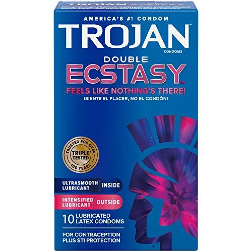 Trojan Trojan Double Ecstasy Lubricated Condoms - 10 Count