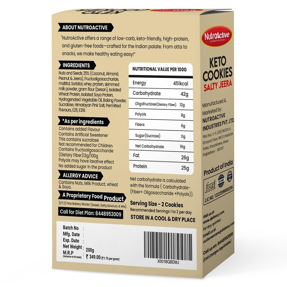 NutroActive NutroActive Keto Jeera Cookies Gift Pack - 110gm