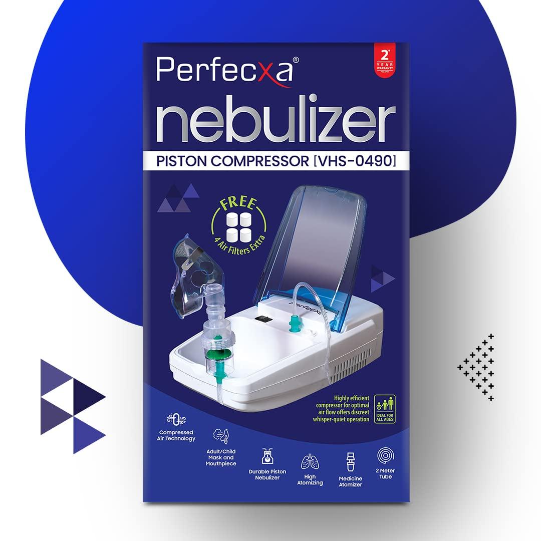 Perfecxa Perfecxa Nebulizer Machine for Adults & Kids - Compressor Motor With Mouth Piece & Separate Child/Adult Mask For Home Use This Product Comes With 2 Years Warranty