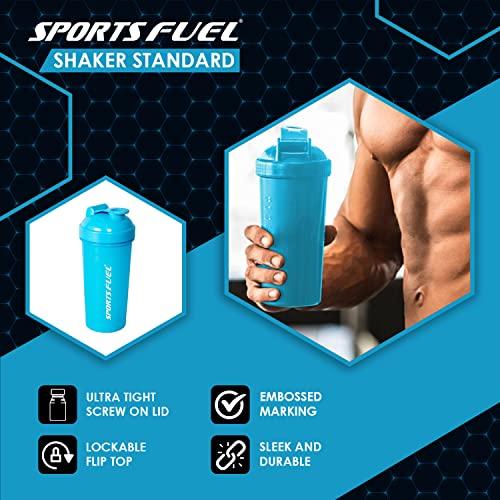 SportsFuel Sports Fuel Shaker Bottles Workout Supplement Protein Shake Gym Water Bottle Gym Sipper Bottle for Men & Women, BPA Free (700 ml) (Blue)