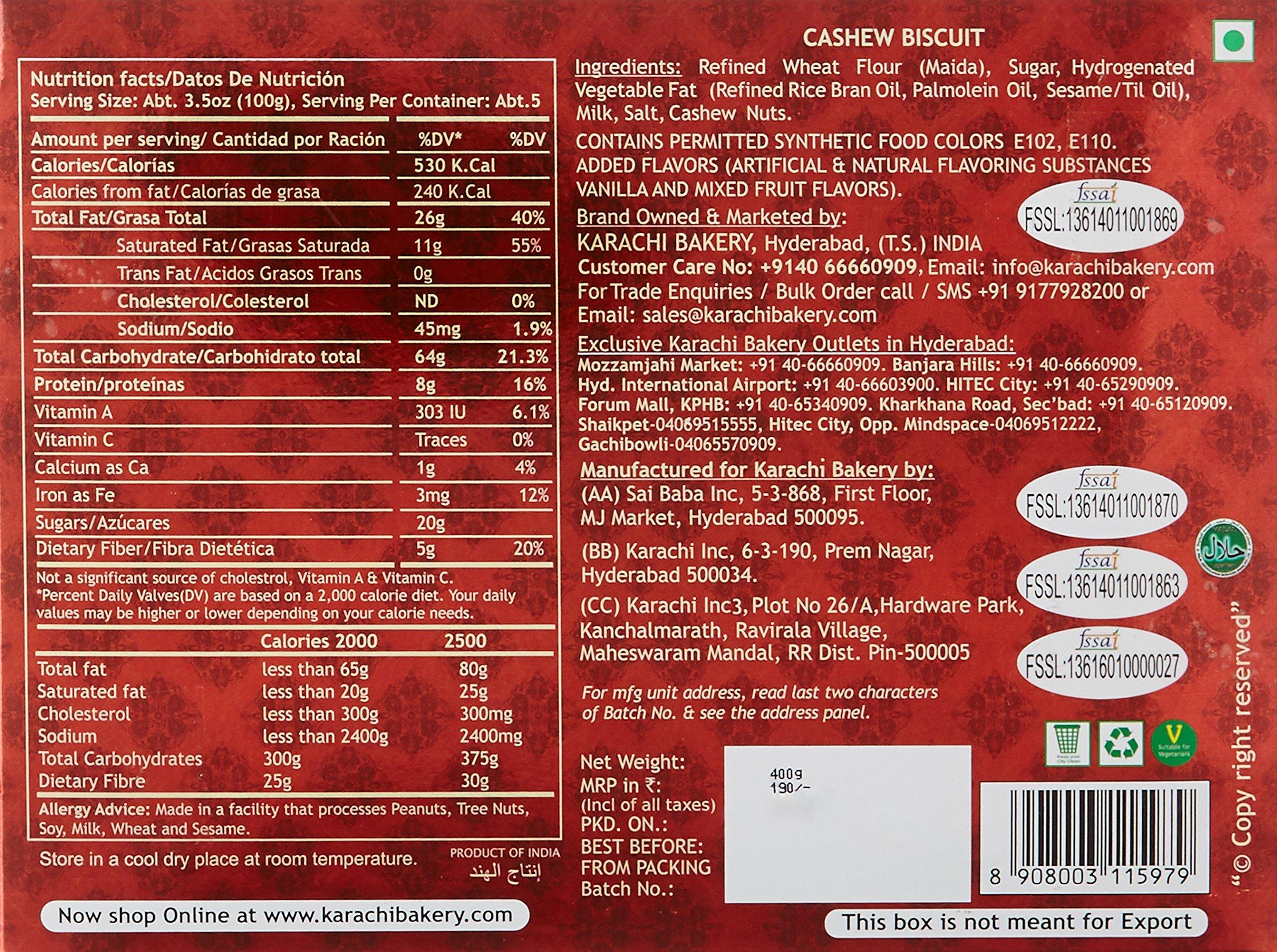 Karachi Bakery Karachi Bakery Cashew Biscuits, 400 Gram + Chocolate Cashew Biscuits, 400 Gram