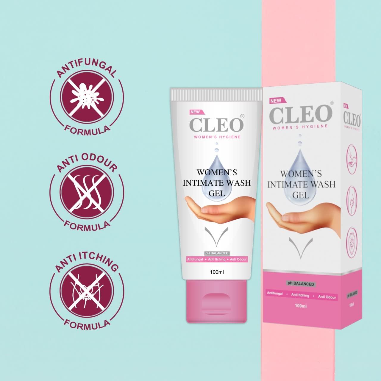 Cleo Cleo Women's Intimate Wash- Non Drip Gel | Hygiene Wash for Women, Easy & Effective Application (100 ml)
