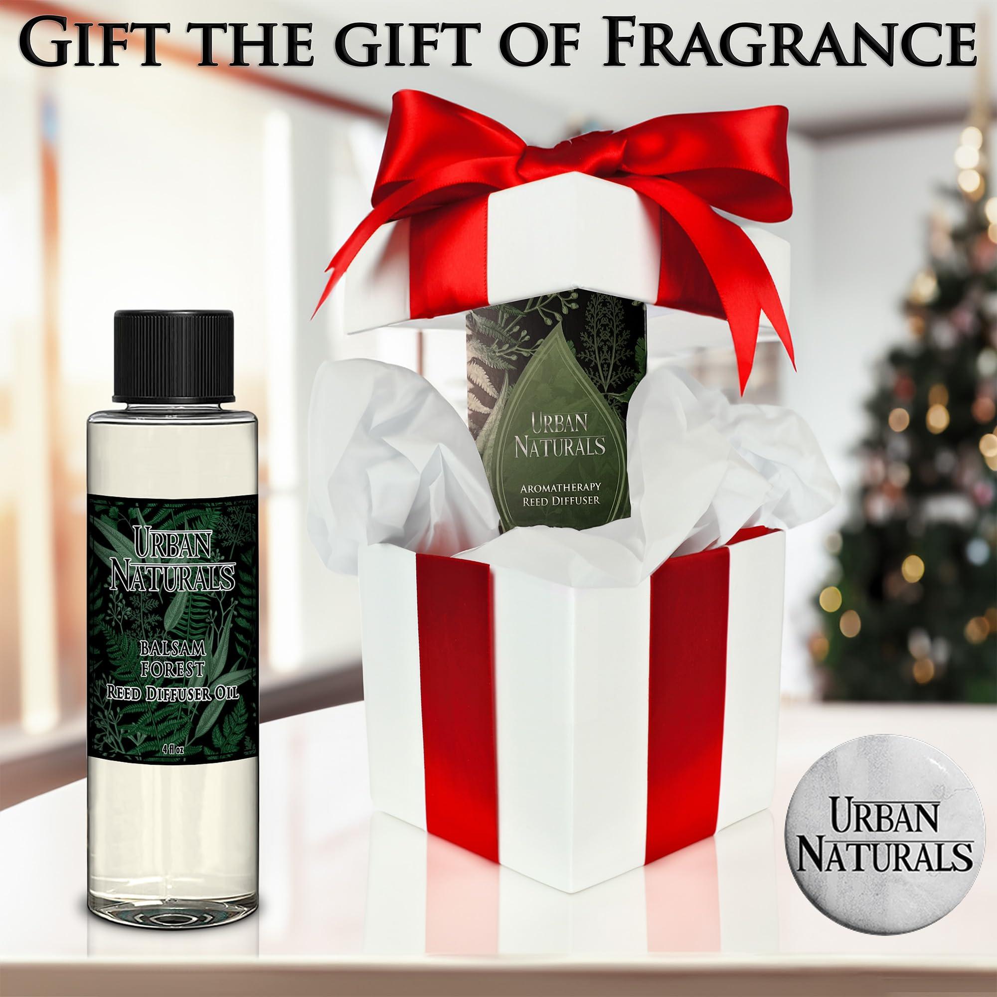 Urban Naturals Urban Naturals Leather Mahogany Scented Oil Reed Diffuser Refill | Includes a Free Set of Reed Sticks! 4 oz.