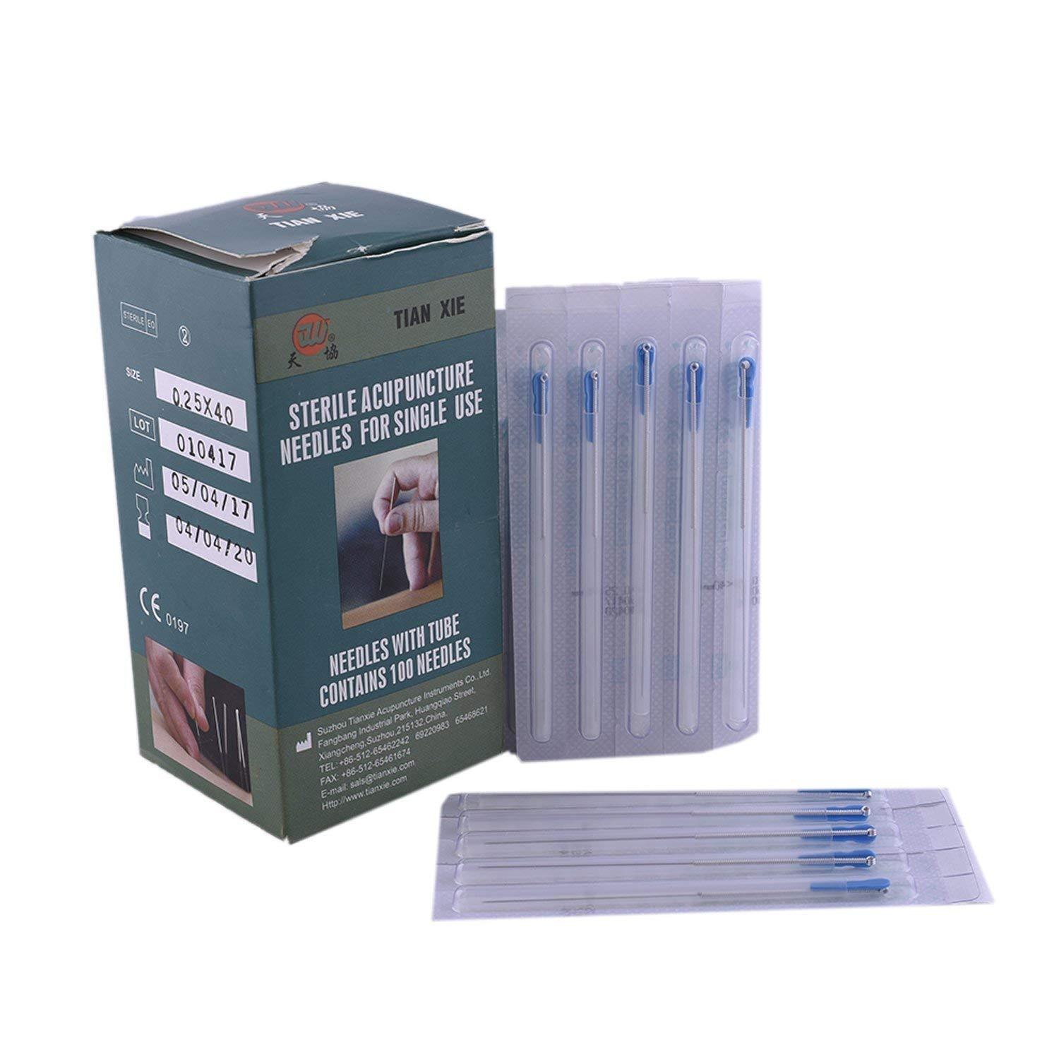 ACUPRESSURE INDIA Acupressure India® Sterile Acupuncture Needles For Single Use Transparent (0.25 * 75) (0.25 * 50)