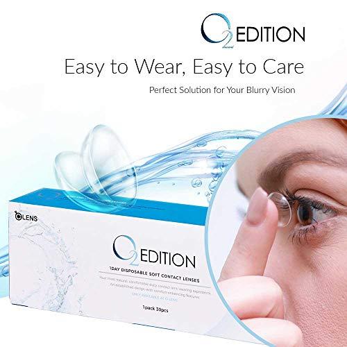 O-Lens O-LENS O2 Edition Clear Contact Lens - (Sph -1.25) 40p Daily Disposable, Main 30p + FREE 10p included. Transparent contact lens, Water Content 55%