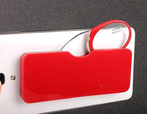 AEC ID Globus Go Everywhere Pince Nez Style Nose Resting Pinching Portable Reading Glasses With No Temple Arms Readers (+2.25, Black)