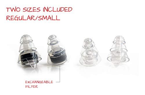 EarTekPro EarTekPro High-Fidelity Concert Earplugs Reusable Noise-Reduction Ear Plugs Set with Two Sizes Included - For Rave, Live Music, Festivals, Marching Bands, Loud Events, Fitness Classes