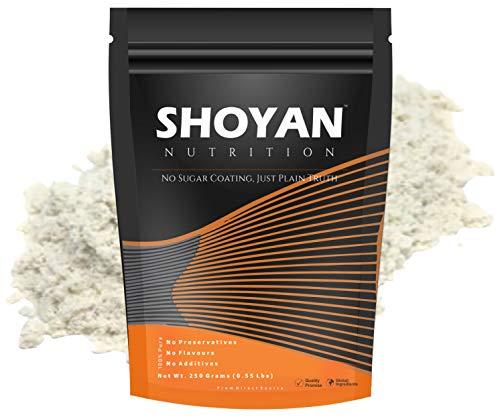 SHOYAN NUTRITION Shoyan Nutrition Raw Whey Protein Concentrate 80% 250Gm 0.55 lb Unflavoured | 24g Protein per scoop| Whey from USA