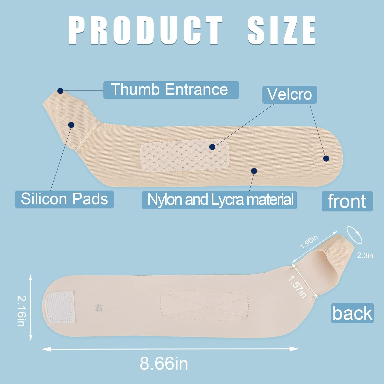 SAVITA Trigger Thumb Splint, Silicone Thumb Support Brace Stabilizer Thumb Splint Brace Pressurized Strip Adjustable Pressure Wrist brace with Thumb Stabilizer for Men Women(Left)