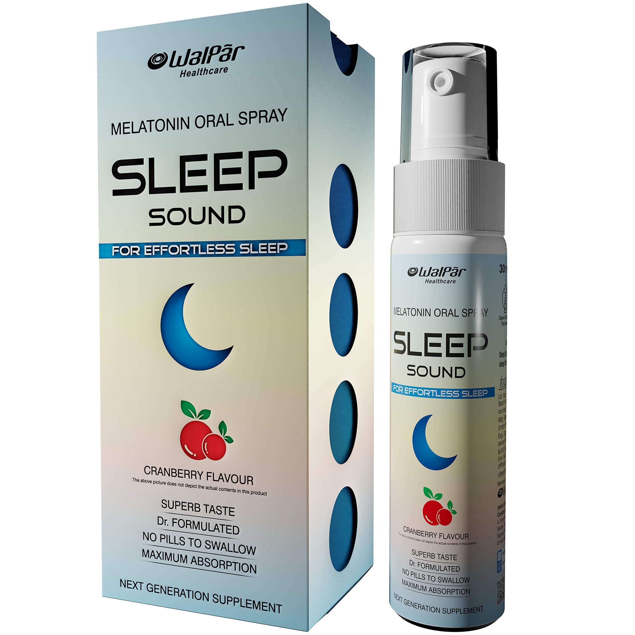 WALPAR WALPAR Sound Sleep Melatonin Oral Spray for effortless sleep Cranberry Flavour 30 ml - PACK OF 2