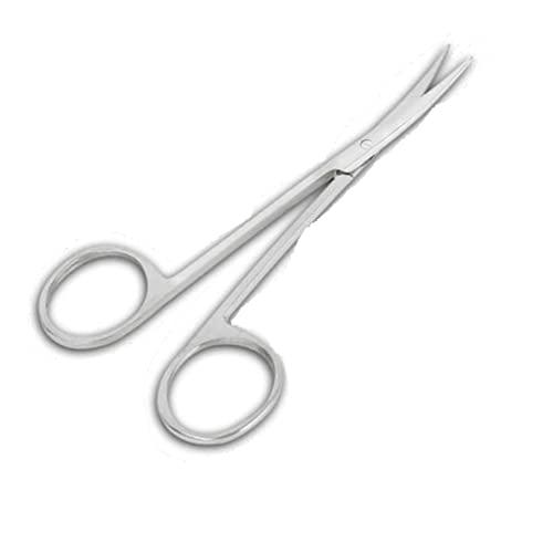 Medsor Impex IRIS Sharp Stainless Sharp Steel Medicine Surgical Scissors, Metzenbaum Scissor Blunt | Blunt Curved (3.5 Inch)