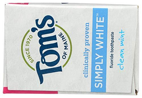 Tom\'s of Maine Simply White Toothpaste Clean Mint - 4.7 oz - Case of 6 by Tom\'s of Maine
