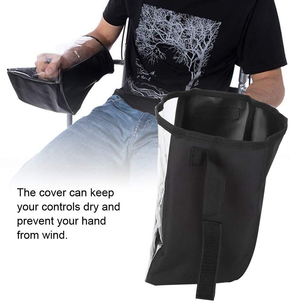 Caredy Electric Wheelchair Control Panel Cover, Power Chair Accessories Wheelchair Armrest Covers Joystick Cover Wheelchair Arm Covers Power Wheelchair Cover Protection Waterproof Cover(Black)