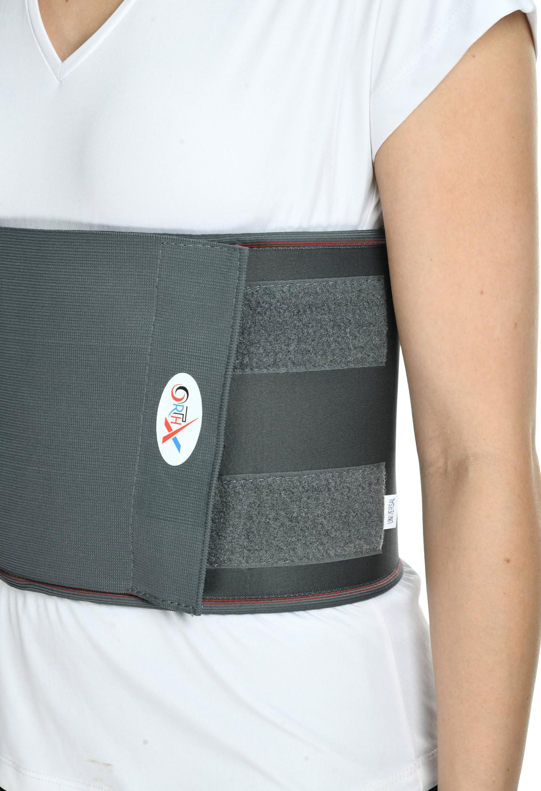 ORTHX ORTHX Abdominal Support Belt for Men &Women,Tummy Fat Loss Post Delivery Heavy lifting Abdominal Belt Grey XL