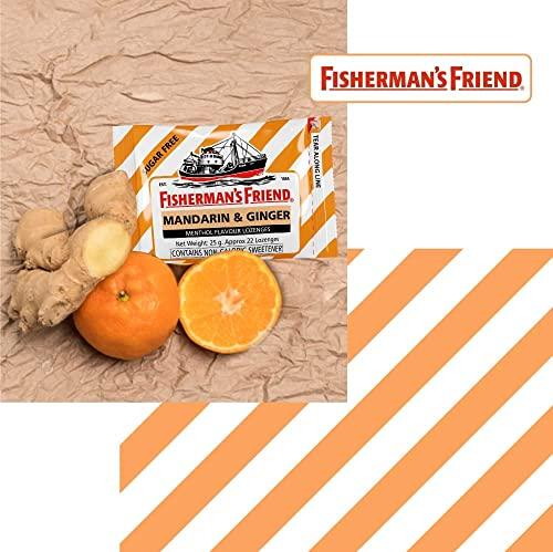 Fisherman's Friend Fisherman's Friend Sugar Free Mouth Freshener - Mandarin & Ginger- Refreshing and Soothing Lozenges 25g (Pack of 24)