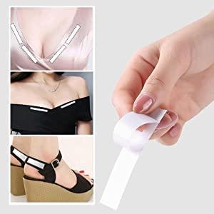 KriVat KriVat Double Sided Tape for Fashion and Body Tape for Clothes Fashion Dressing Tape/Invisible Double-sided Body Tape, Clothing Bra Strip, Bikini Tape for Women (36)