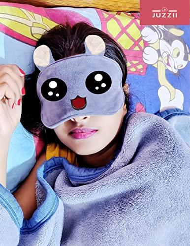 JUZZII JUZZII™ Velvet Cute Doll Sleeping Blindfold Eye shade Mask for Men Women Girl Boy M.No.75-76