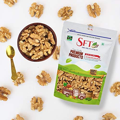 SFT SFT Pumpkin Whole Seeds 1 Kg & Walnuts Kernels (Akhrot Giri) [Grade - 2 Pieces] 1Kg, Dry Fruits