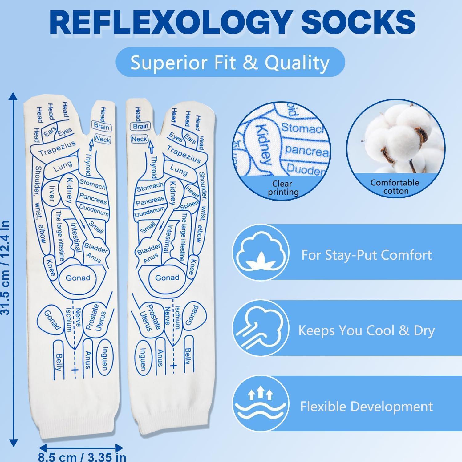 Wrixty Wrixty Reflexology Acupressure Socks, Foot Pain Relief Remedy for Men & Women Foot Massage