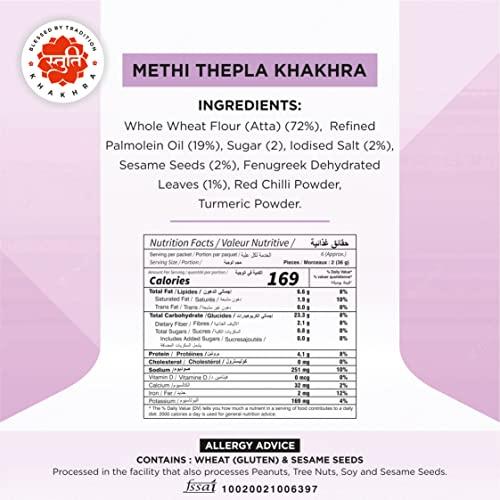 Stuti Stuti Khakhra || - 3 Flavours Combo - (Fafda, Methi Thepla, Masala) - 3 Packs X 200g Each | Pure Whole Wheat | Authentic Gujarati Snack | Traditonal Food