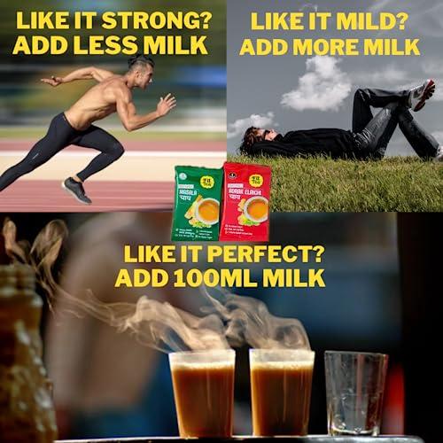 Fit Tea Fit Tea | Sugar Free Instant Tea Premix Sachet |Bulk Combo Offer Pack No Box|Strong| Add Hot Milk | (5.5g * 80 single cup sachets) (Adrak-Elaichi (single flavor pack))