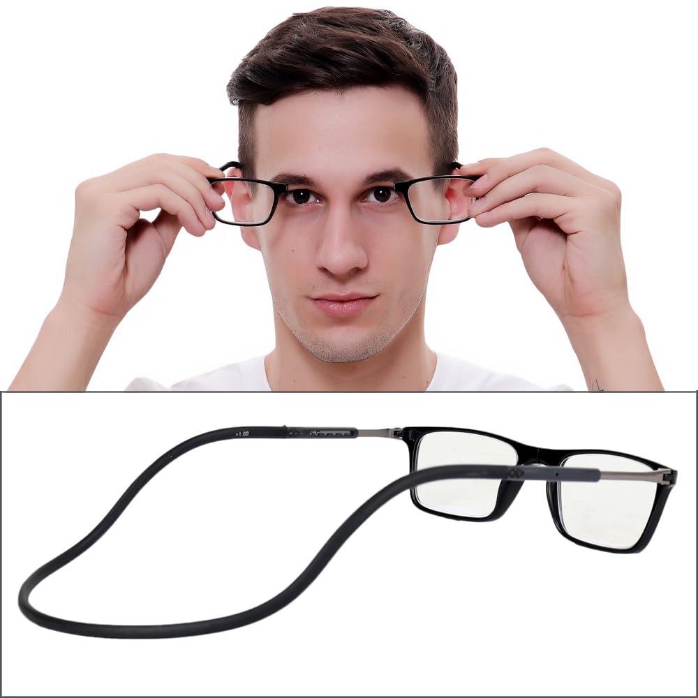 IRYZ IRYZ Unisex Reading Glasses | Magnetic open from front | Adjustable Retainer length | Near vision power +1 +1.25 +1.50 +1.75 +2 +2.25 +2.50 +2.75 +3| Foldable| Free size | For men & women