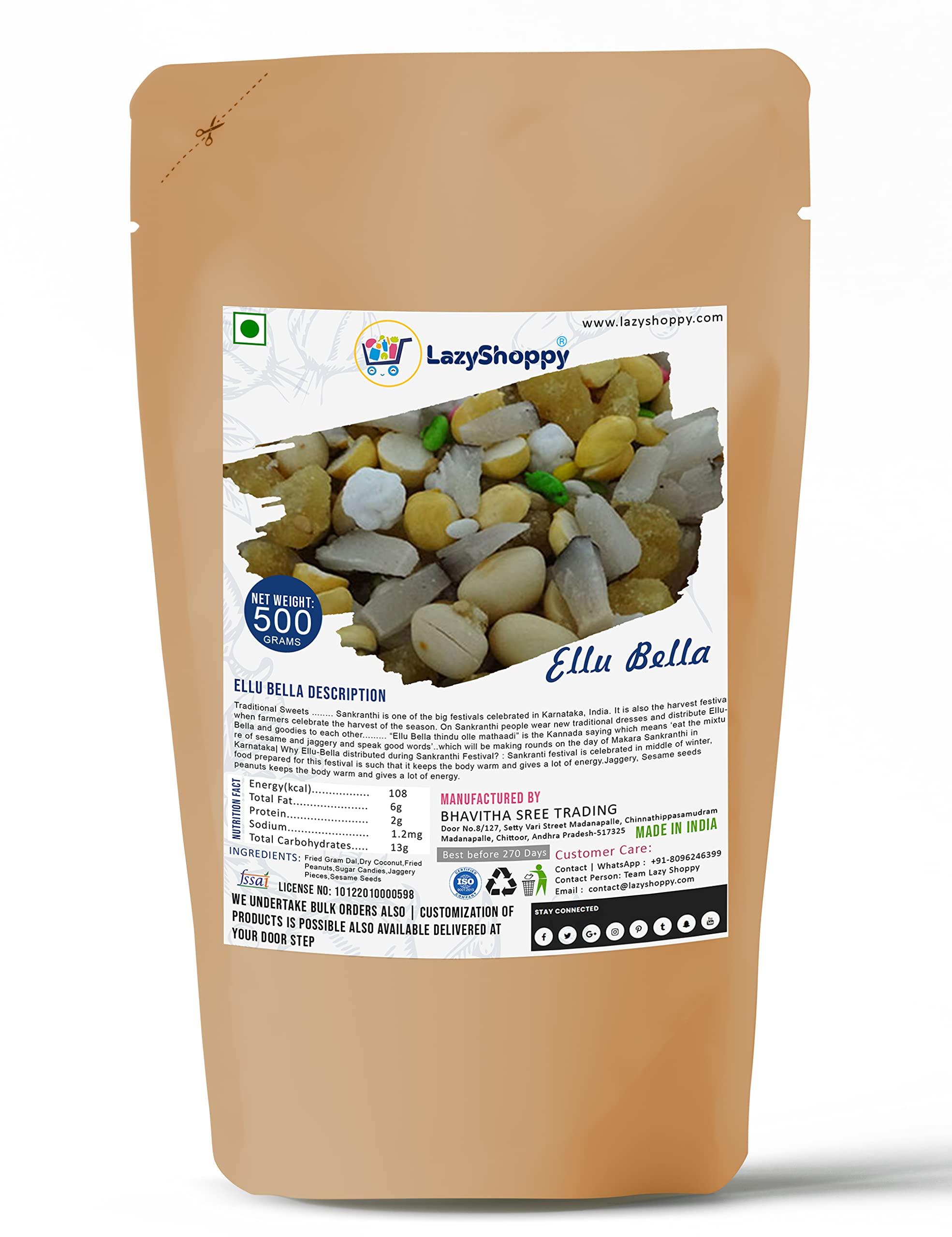 Lazy Shoppy Lazy Shoppy Ellu Bella Mix | Sankranthi Mix | | Ellu Bella | , | Sankranti Ellu Bella Mix | Ellu Beerodu (500 Grams)