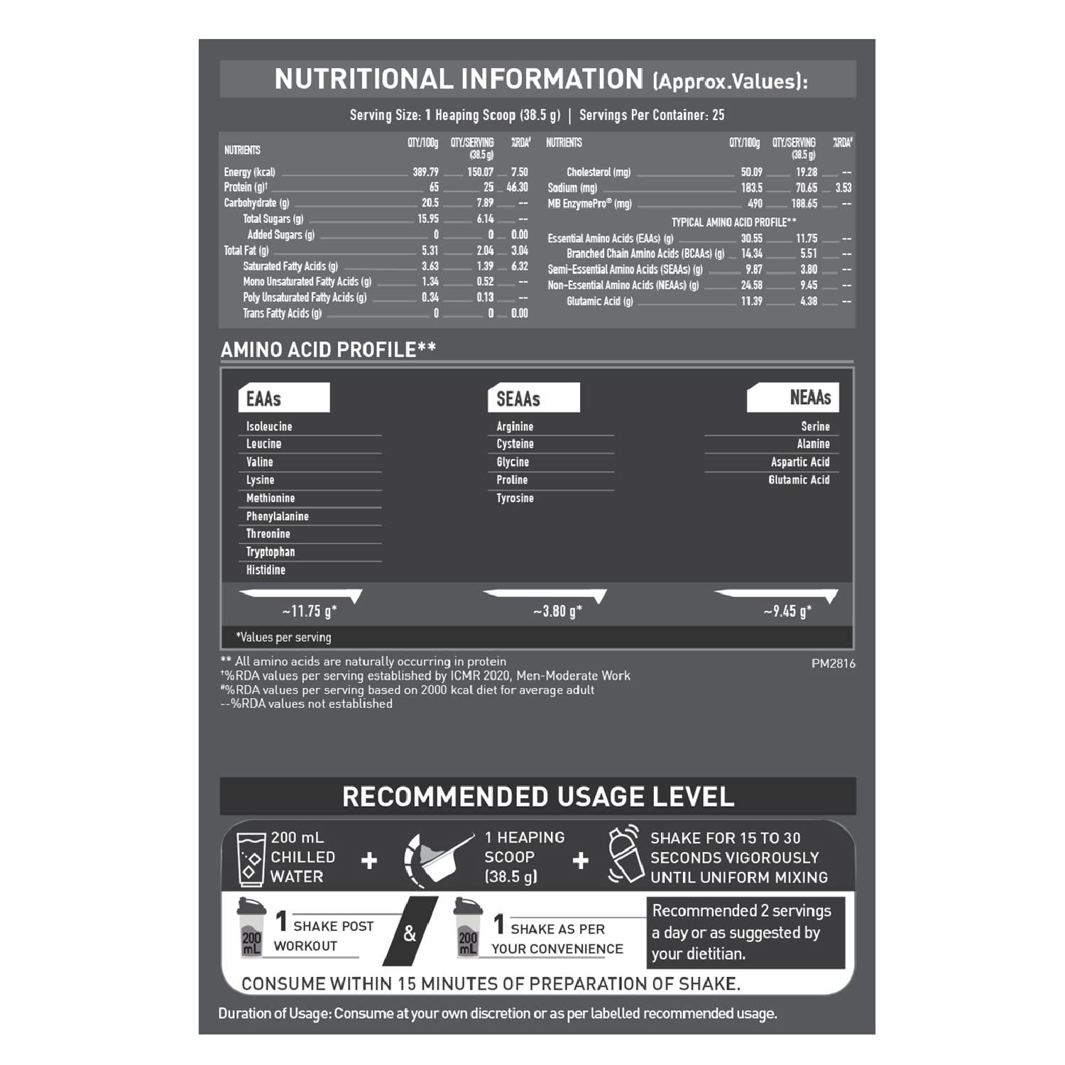 MuscleBlaze MuscleBlaze Biozyme Performance Raw Whey Protein | Clinically Tested 50% Higher Protein Absorption | Informed Choice UK, Labdoor USA Certified & US Patent Filed EAF (Unflavoured, 1 kg / 2.2 lb)