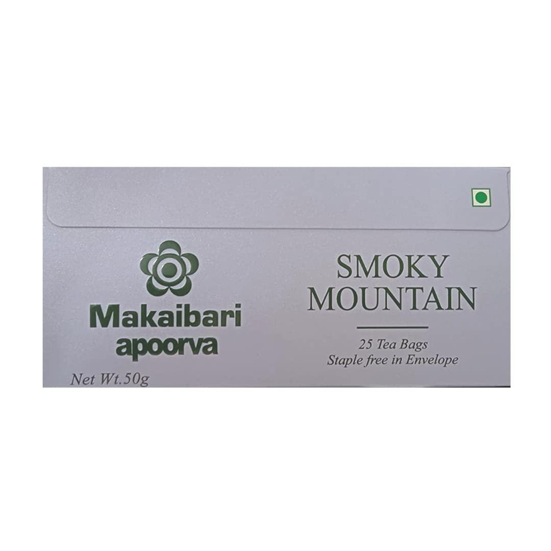 Makaibari Makaibari Smoky Mountain Teabags, Roasted Darjeeling Black Tea, 50 Pieces (25 TB x 2 Pack) | 100% Organic Darjeeling Long Leaf Tea | 50 Teabags
