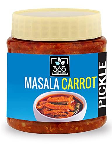 365 STORE TO DOOR 365 STORE TO DOOR Masala Carrot Pickle, 750g | Gajar Ka Achaar | Traditional Punjabi Flavor, Tasty & Spicy | Homemade, Low Sugar, No Preservatives, No Oil | 100% Pure & Hygiene | Ready to Eat