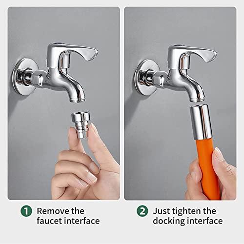 BIZWIZ REYSUN Faucet Extension Tubes Flexible for Kitchen Sink 360 Degrees Flexible Leader Hose 720 Degree Fixation in Any Position Faucet Extension Device Sink Faucet Sprayer Attachment Faucet Hose