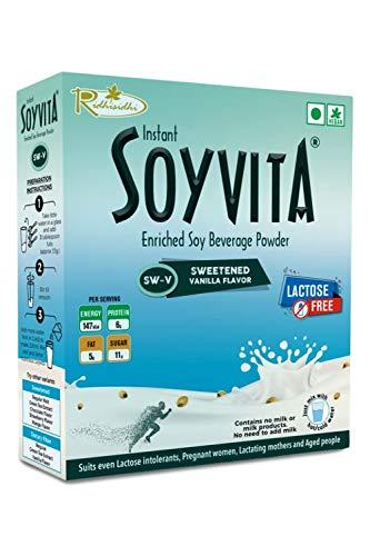 Soyvita SOYVITA - SWEETENED Vanilla | Lactose Free | Vegan | ENRICHED Soy Beverage Powder | Serves-15 (500 GMS)