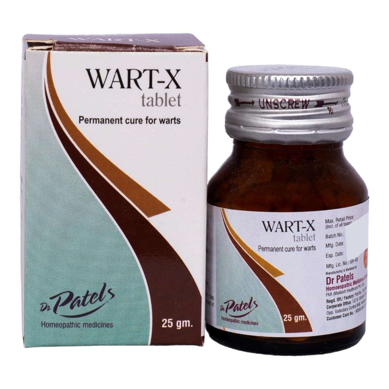 DR PATELS HOMEOPATHIC MEDICINES DR PATELS HOMEOPATHIC MEDICINES Wart X Tablet & Thuja Ointment Combo|Removal Of All Types Of Warts, Corns, Callosities|Polypi & Tubercles-Combo