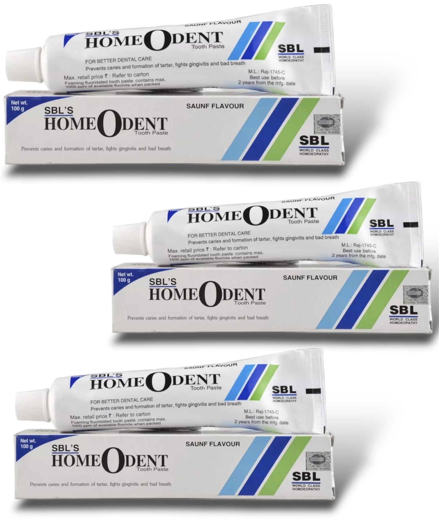 KRIG\'S Homeo65 SBL Homeodent Toothpaste Saunf Flavour - SET OF 3 Tubes