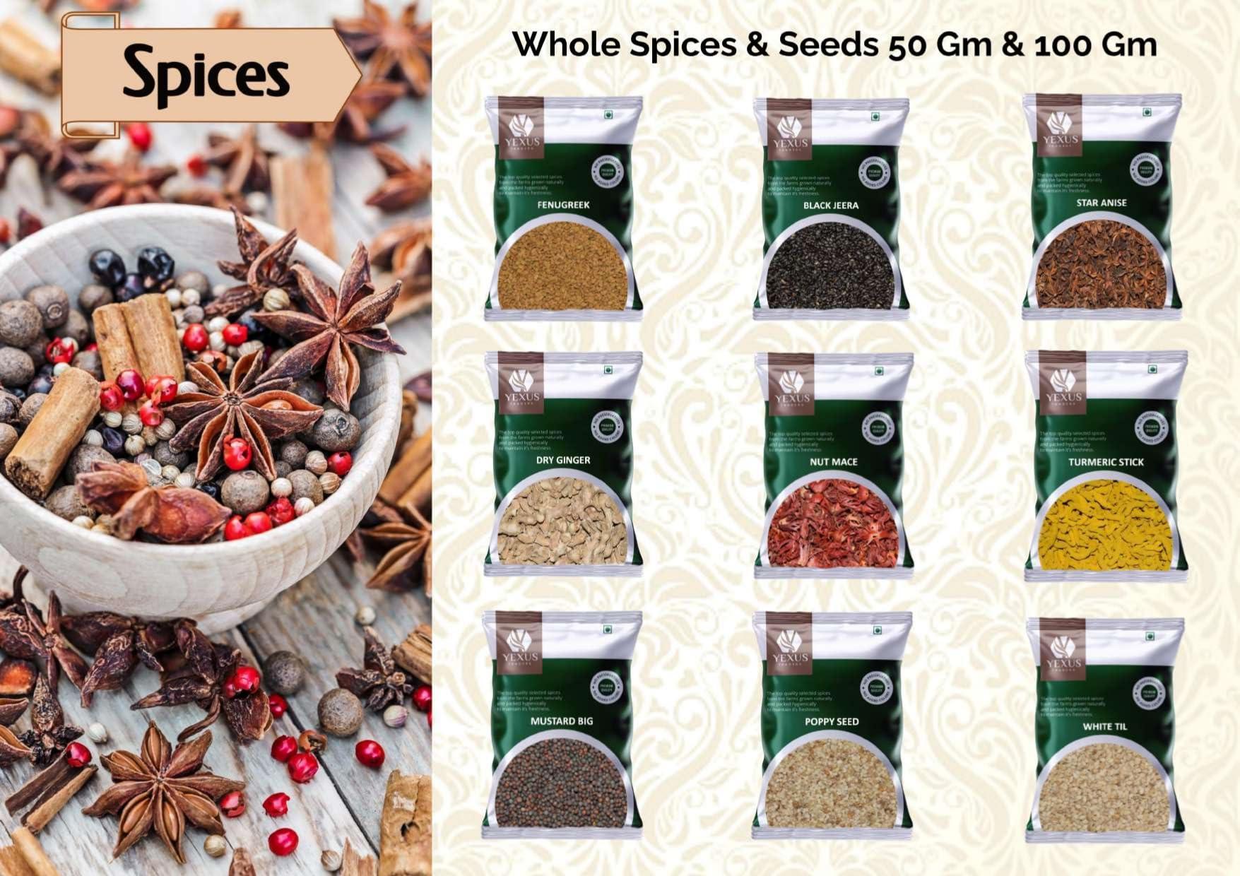 YEXUS Yexus Premium Ajwain Seeds, 50g | Ajmod | Jumud | Omam | Carom Seeds | Caraway | Thymol Seeds