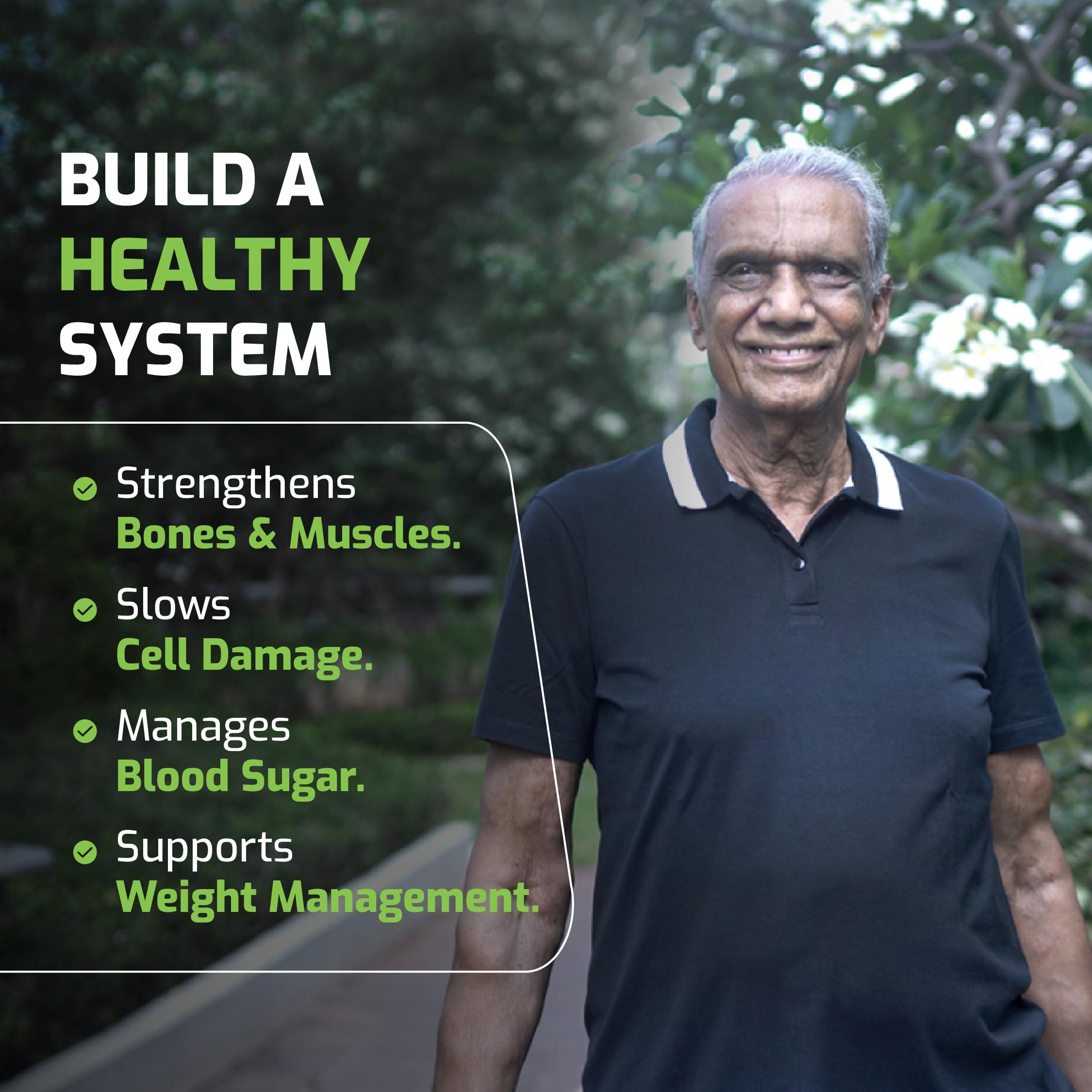 PLANTIGO Plantigo Superior 51+ Plant Protein Powder for Senior Adults | Elders, Old Men & Women | No Sugar, 14 Calories | Pea Protein, Oats | Heart Health & Muscle Recovery, Vegan Protein (Vanilla - 500g)