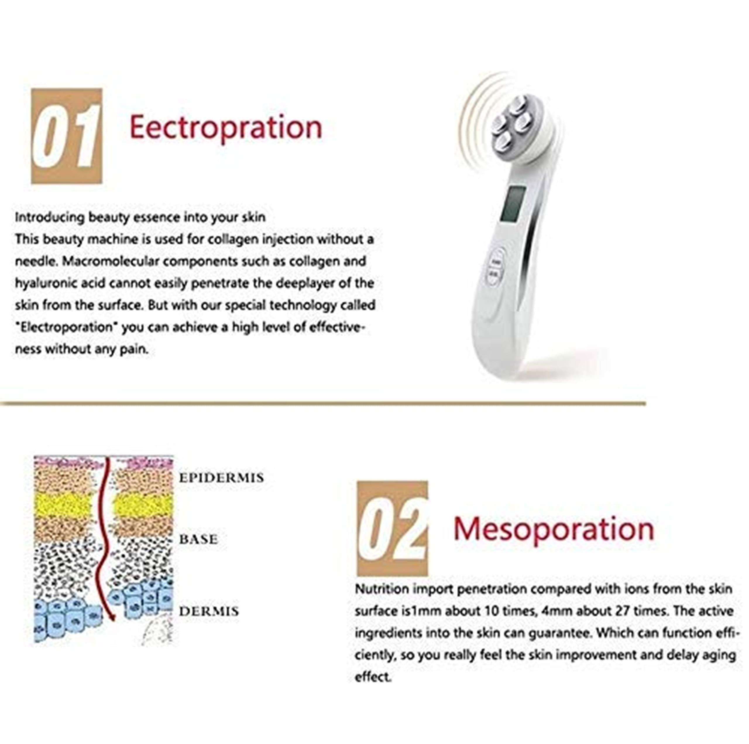 Dealsure Dealsure 5 In1 Facial Lifting Machine, LED Light Therapy Wrinkle Remover Skin Tightening Anti Aging Skin Rejuvenation Massager 5 in 1 RF EMS Beauty Device for Women