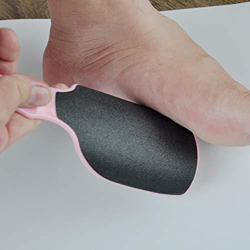 FOMIYES Foot File Dead Skin Remover 2pcs Double- Sided Feet Calluses Scraper Rasp Pedicure Dead Skin Scrubber Peeler Foot Cleaning Tools for Wet Dry Feet (Random Color)