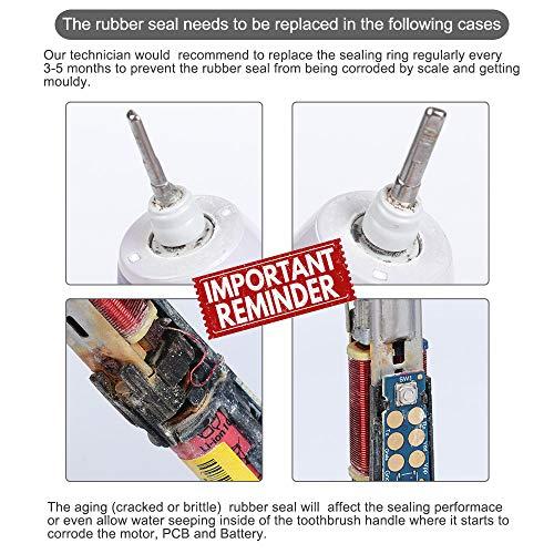 Million Magnets Million Magnets Upgraded Toothbrush Waterproof Shaft Rubber Seal, Generic Replacement Parts for All Models, Smart and Brushsync Compatible or Regular HX751x HX681x HX9690 HX9957 HX683x HX992x HX993x