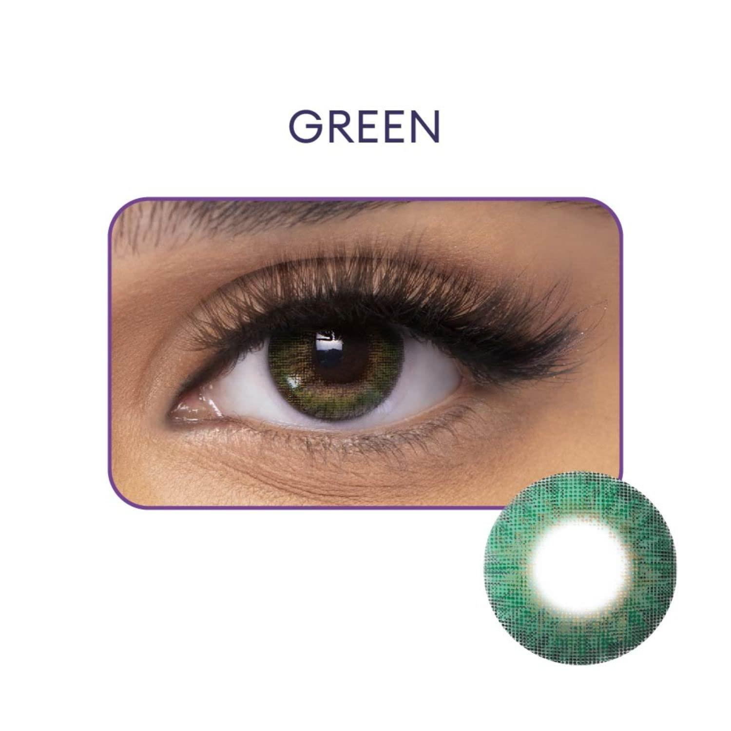 ALCON Freshlook Colorblends - Monthly Color Contact Lenses (-03.00, Green, Pack of 2) | From Alcon