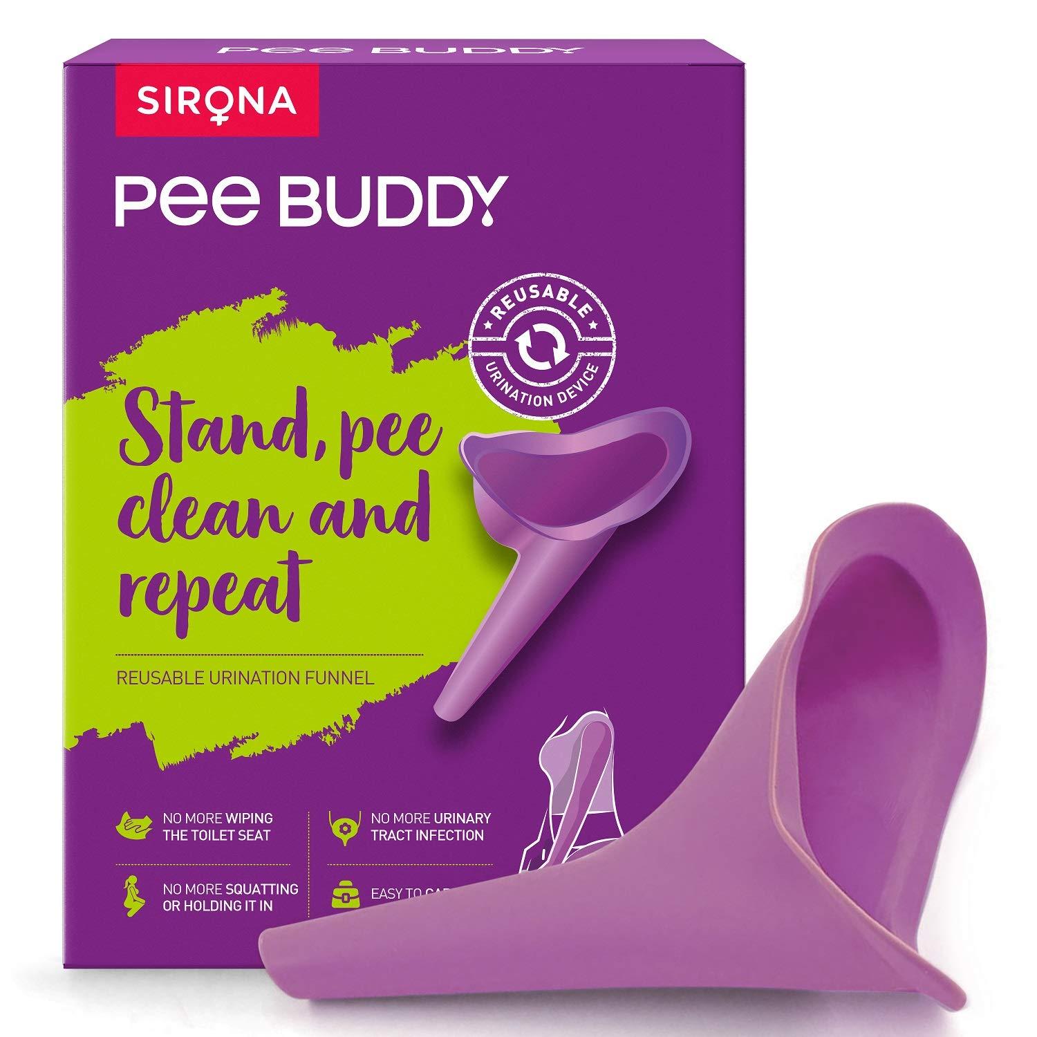 PEE BUDDY PEE BUDDY Reusable Portable Stand And Pee Urination Device For Women & Disposable Toilet Seat Covers (20 Sheets * 2 Packs)