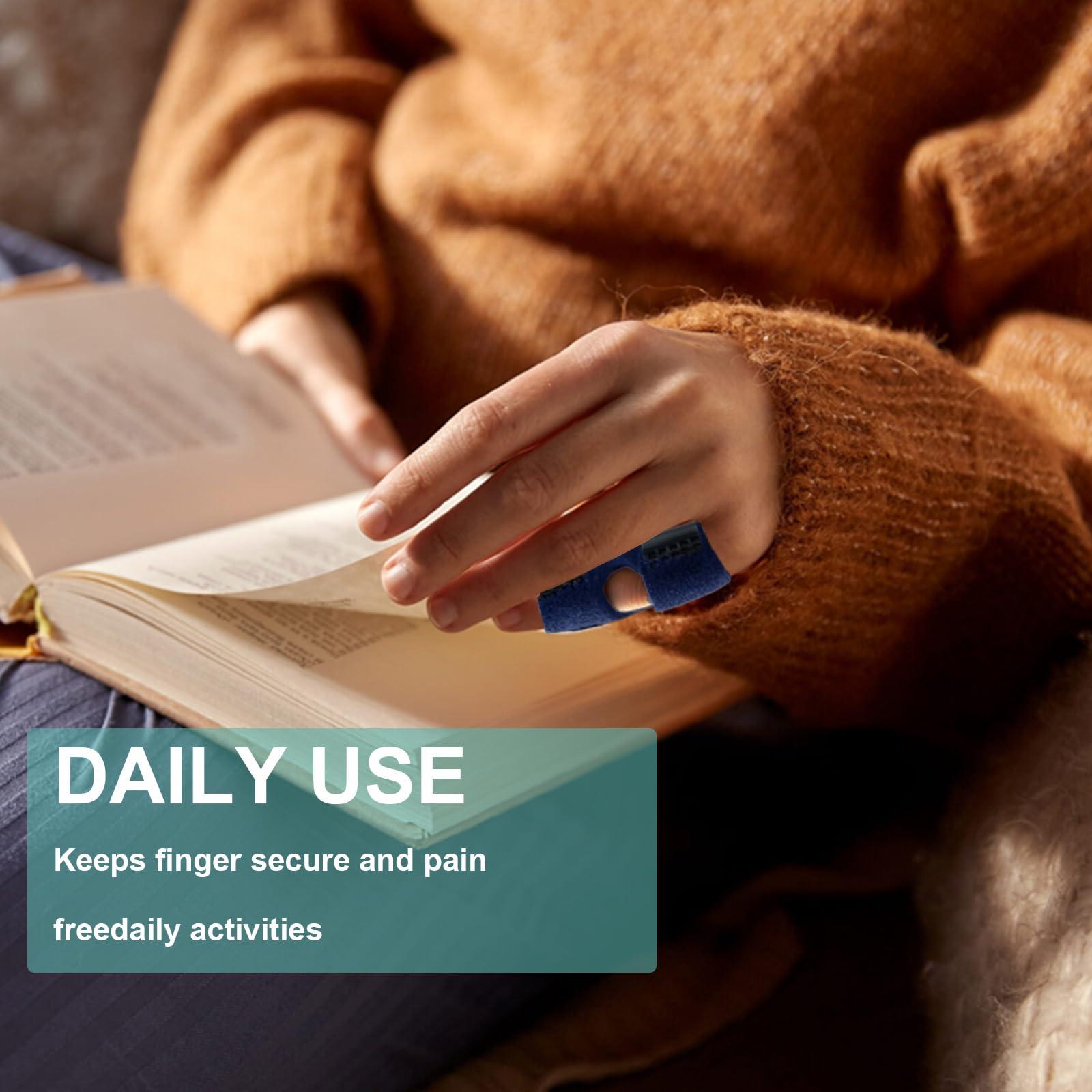 GenetGo GenetGo Little Pinky Finger Splint Brace for Trigger Mallet Finger Broken Finger, 2 Pack