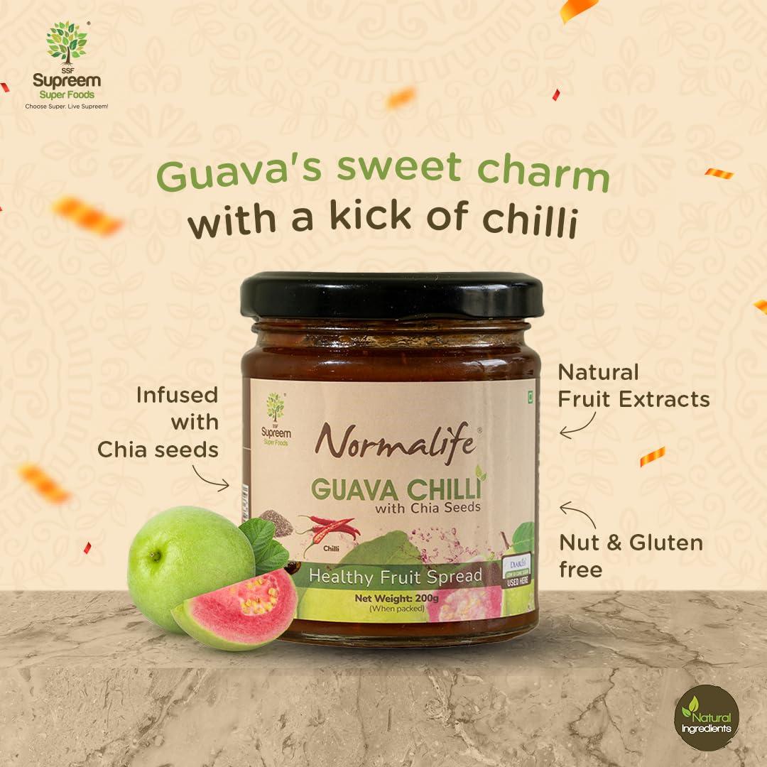 SSF Supreem Super Foods Supreem Super Foods Normalife Ragi Millet Chips 100 gms + Soya Chips 100 gms + Wellness Treats Candy Pack 48 pcs + Ginger Lemon Squash 700 ml + Guava Chilli Spread 200 gms | Festive Gifting Combo