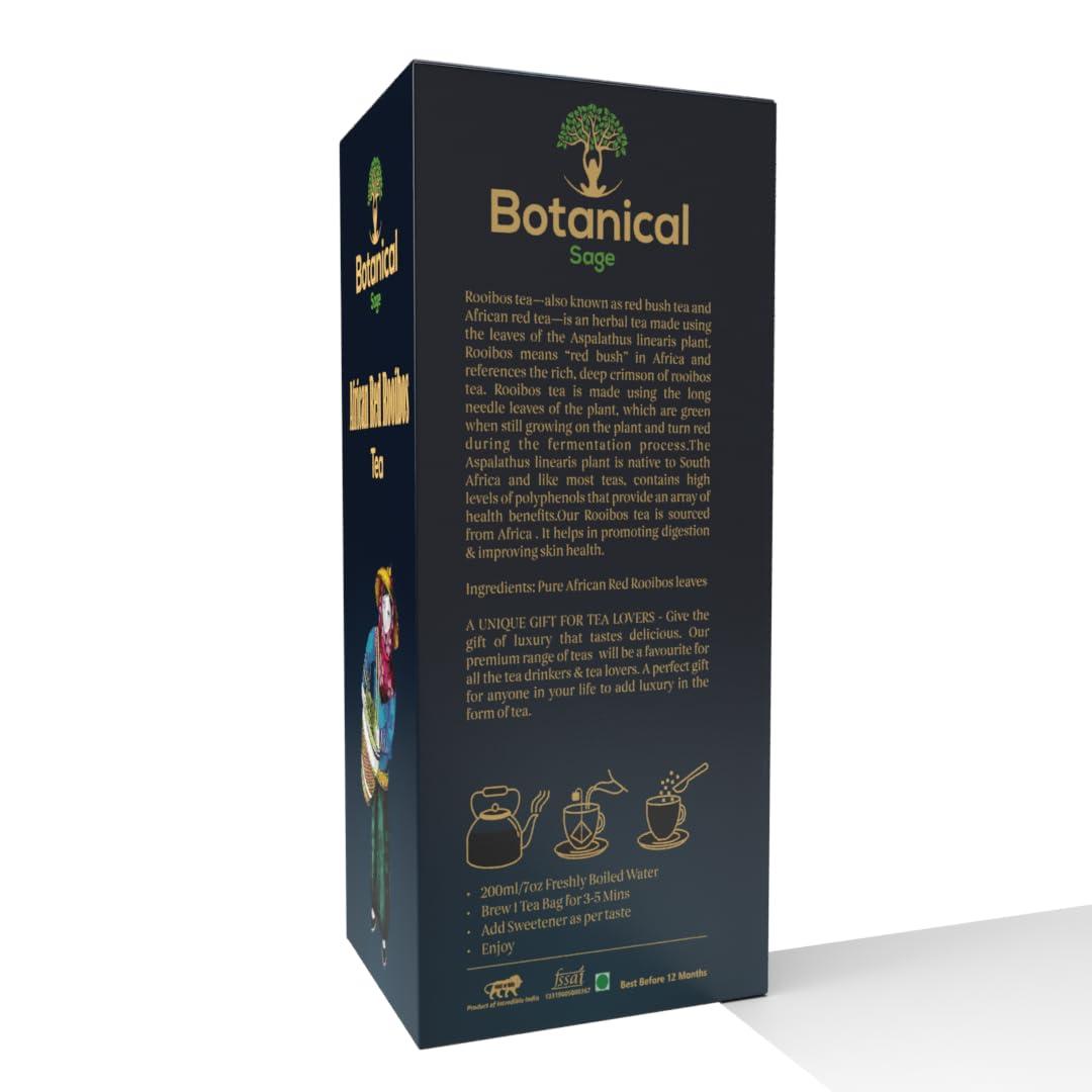 Botanical Sage Botanical Sage- Rooibos Tea 30 Pyramid Tea Bags | South African Red Rooibos | Selected | Luxury Tea