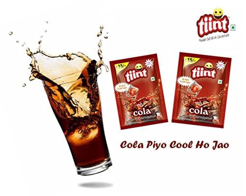 Tiint Tiint Instant Drink Mix, Cola - Pack of 24 (Per Pack 9 GM) Powder Soft Drink Concentrate | Enriched With Vitamin-C | Instant Drink Mix | Immunity Booster | Drink Anytime