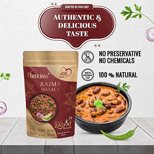 Chericious Chericious | Ready to Eat Rajma Masala Gravy | Vegetarian Meal | Instant Meal | Ready to Cook | Heat and Eat Indian Meal | Delicious Indian Food | (2 Travel Packets)